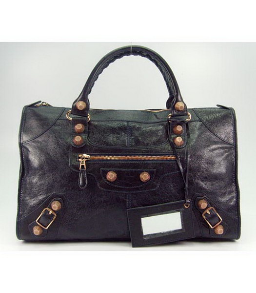 Balenciaga Work grande borsa in pelle di agnello Navy Blue